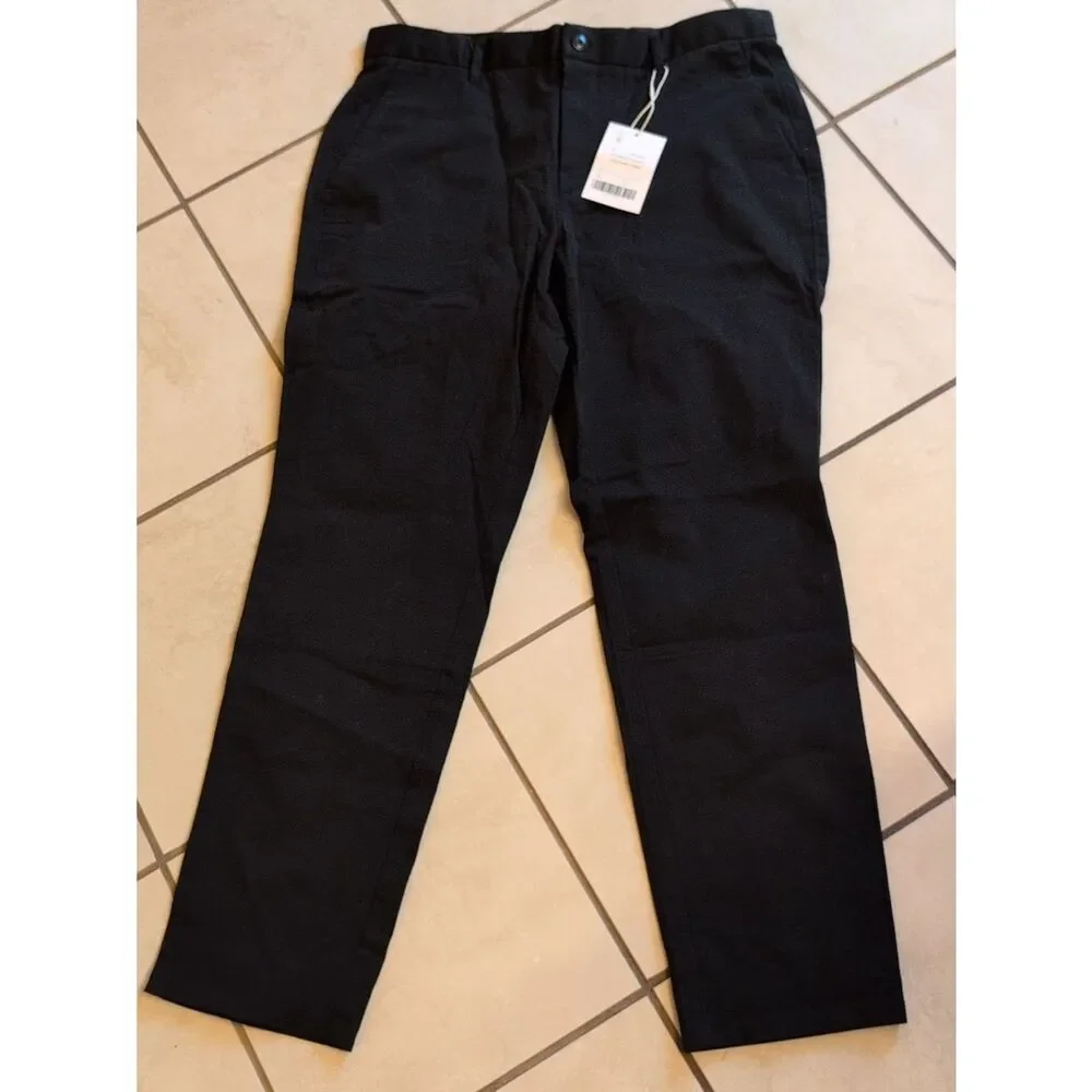 NWT Everlane Uniform The Performance Chino Black Slim Fit Trouser Pants 34 x 30